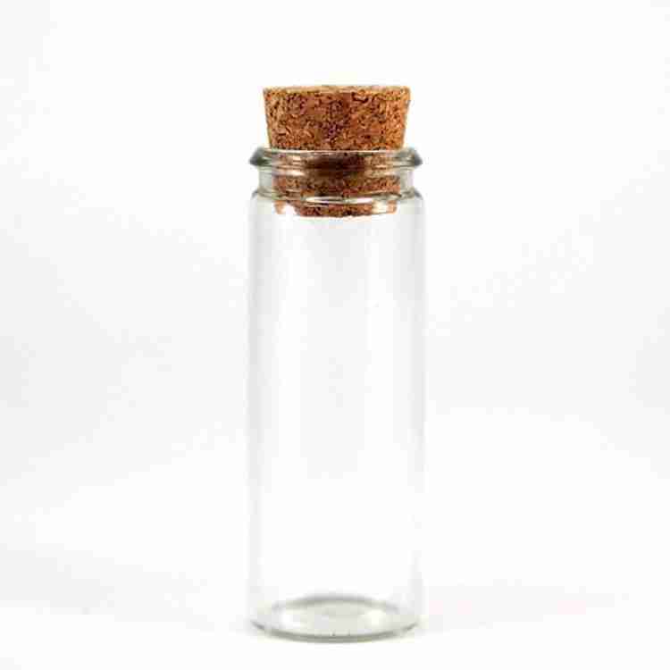 Small glass shop bottles with cork
