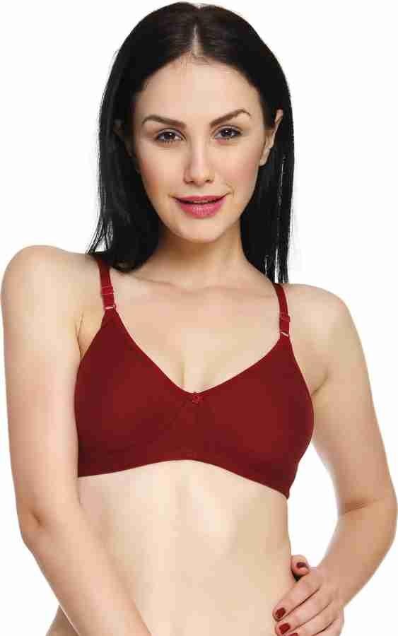 Buy Innocence Red Non Wired Non Padded T-Shirt Bra for Women