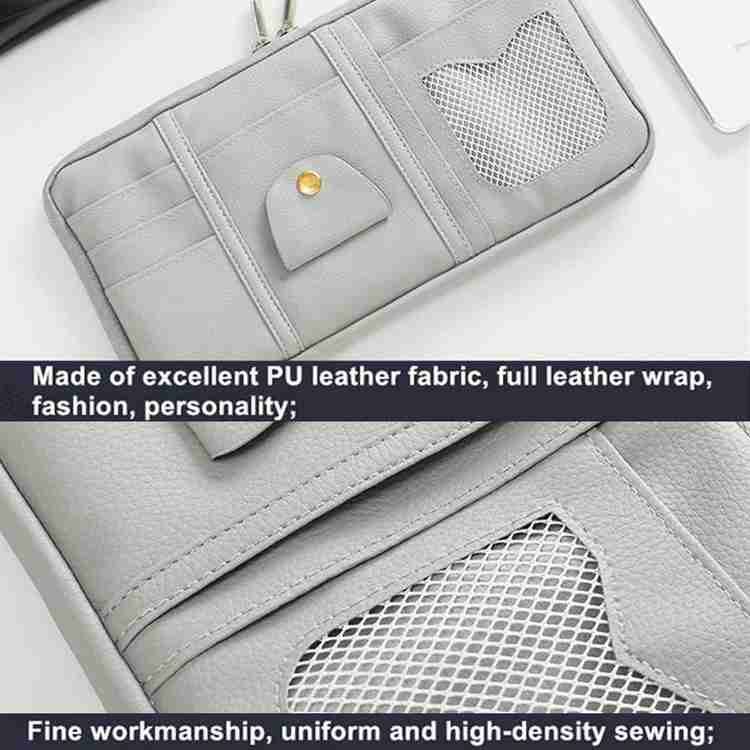 Leather sun visor clearance organizer