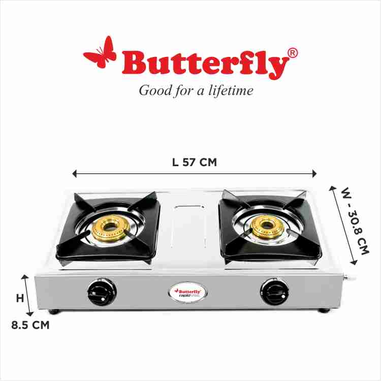 Butterfly Stainless Steel Manual Gas Stove Price in India Buy Butterfly Stainless Steel Manual Gas Stove online at Flipkart