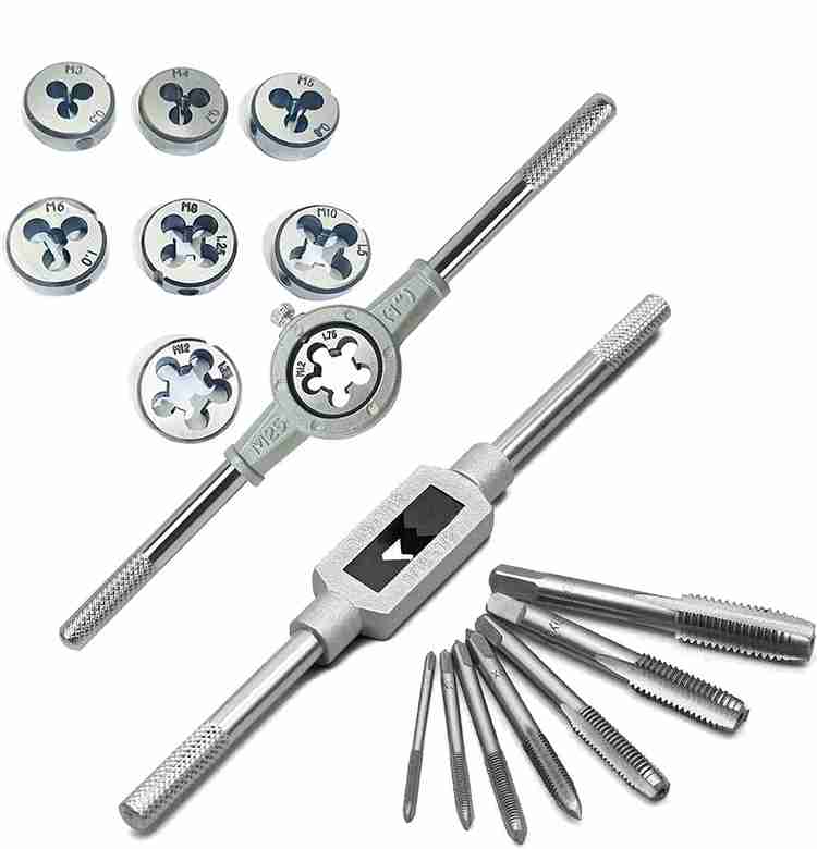 atozshop11 16 Piece Metric Size Tap and Die Set M3 M4 M5 M6