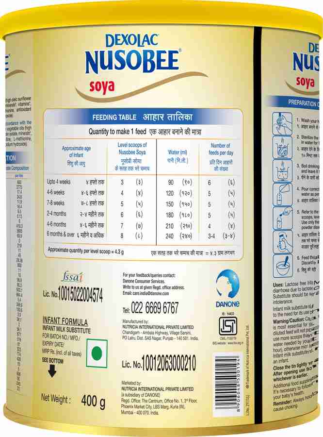Dexolac nusobee soya online