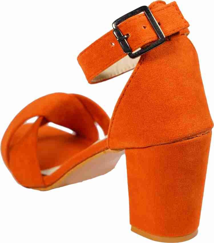 Orange discount suede heels