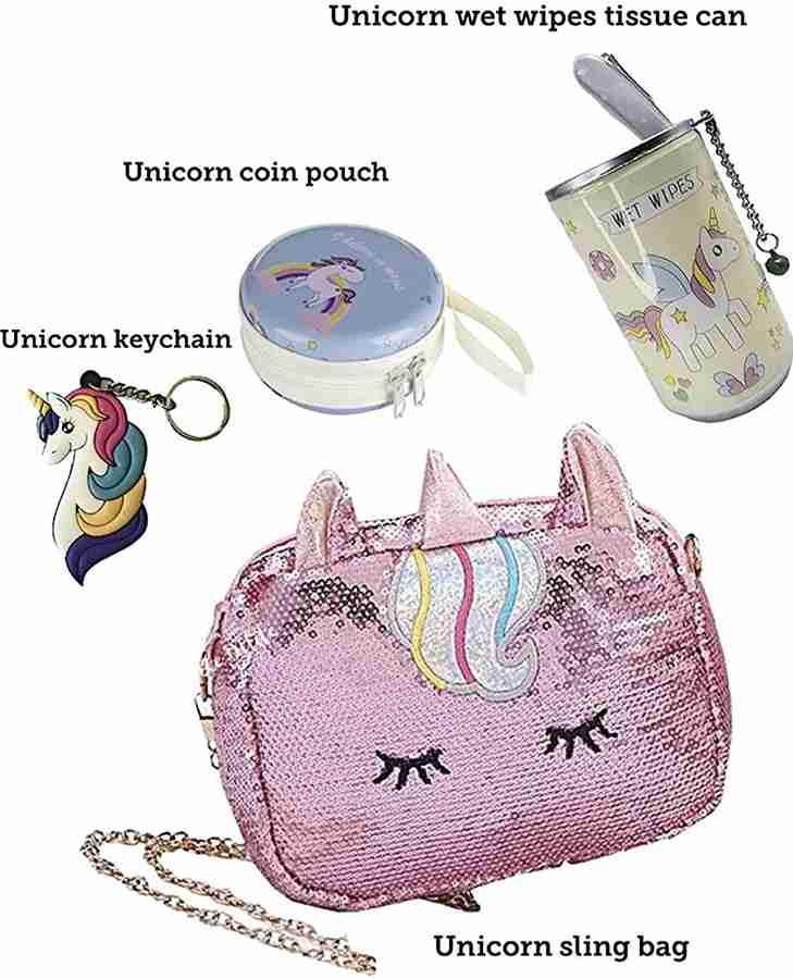Flipkart Le Delite Kids Handbag girls Sling Bag Coin Purses Gift for kids girl Cute bags Unicorn stylish purse baby girls doll bag kids hand bag Waterproof Sling Bag Sling Bag