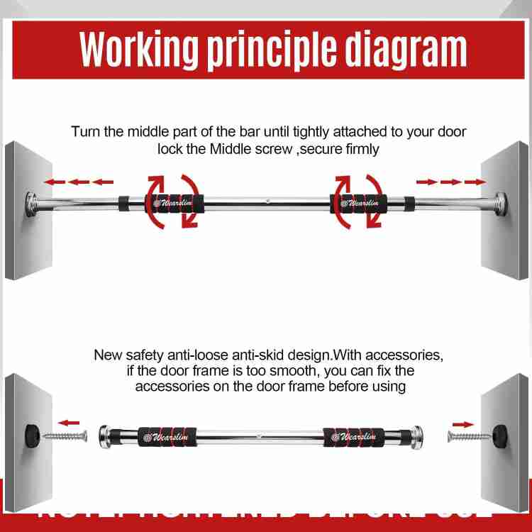 Wearslim Screw Installation Pullup Bar with Locking Mechanism Suitable for Door Push up Bar Buy Wearslim Screw Installation Pullup Bar with Locking Mechanism Suitable for Door Push up Bar Online at Be...