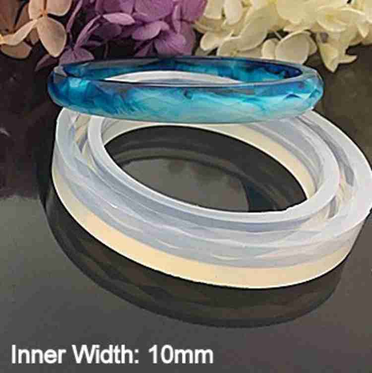 Ditya Crafts Silicon Resin Casting Mould for Bangle Bracelt Jewelry Making Mold Diamond Shaped Surface Set of 4 2 Bangles 2 cm and 2 Bangle 1 cm width Silicon Resin Casting