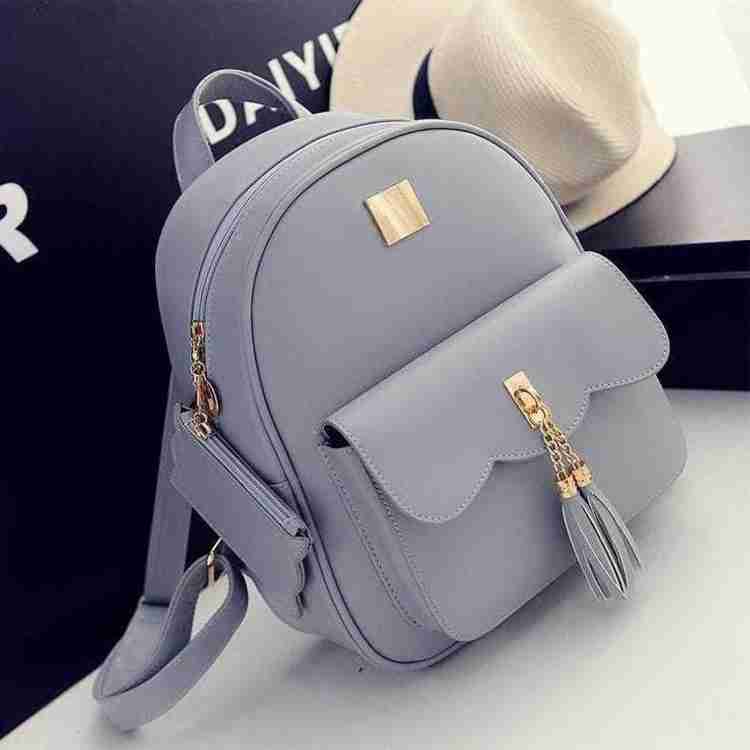 Cute gray backpack best sale