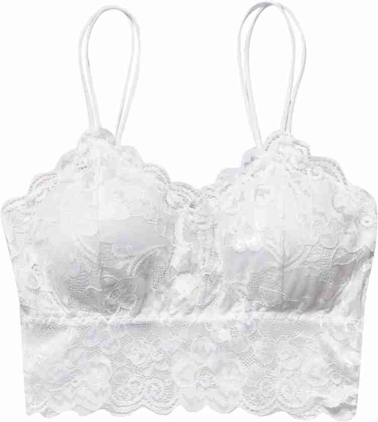 Ghelonadi Women and Girls Lace Padded Wire Free Sports Bra Net Blouse Crop  Top Removable Pads Free Size Women Push-up Lightly Padded Bra - Buy  Ghelonadi Women and Girls Lace Padded Wire