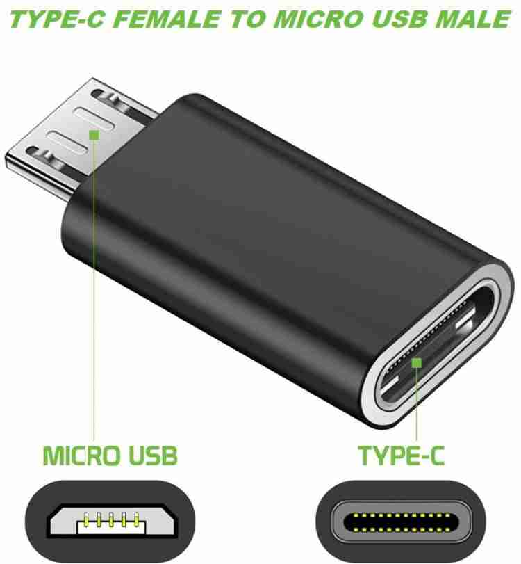USB-C Female to Micro USB Male Adapter USB Type-c TO Micro USB Connector ,  3A Fast Charging Output