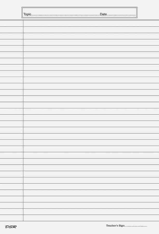 Thick sales lined paper