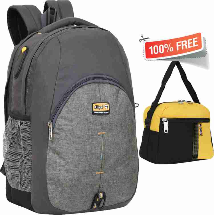 Aliya For School Collage With High Quality 3 Compartments 42 L Backpack GREY Price in India Flipkart