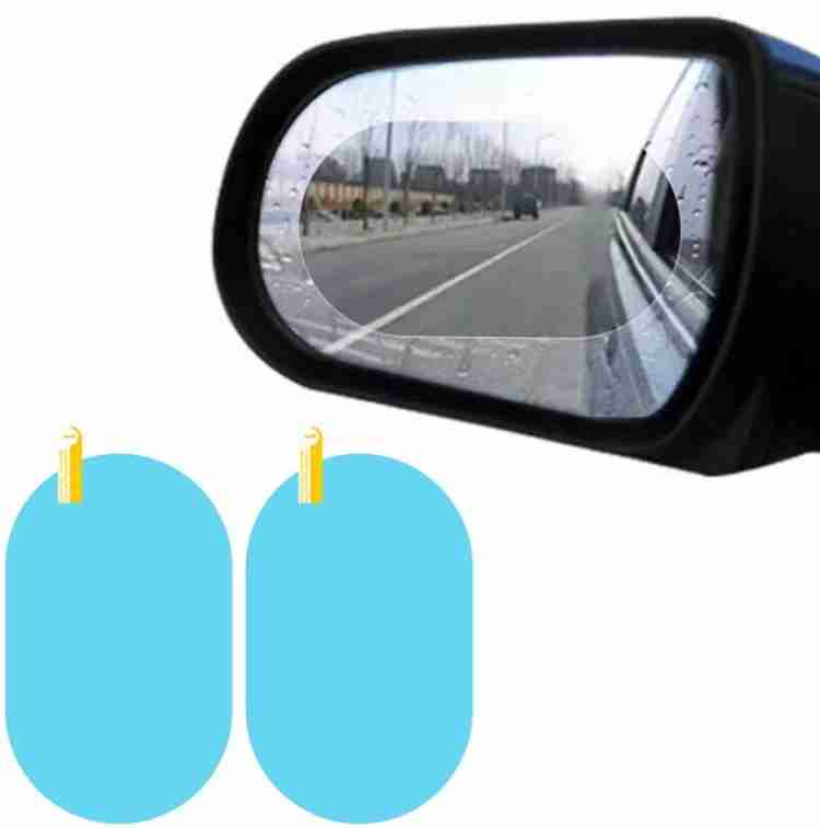 Znee Smart Car Side View Mirror Waterproof Anti-Fog Film - Anti-Glare Anti- Mist Protector Sticker - to See Outside Rearview Mirror Clearly in Rainy  Days (OVAL) Car Mirror Rain Blocker Price in India 