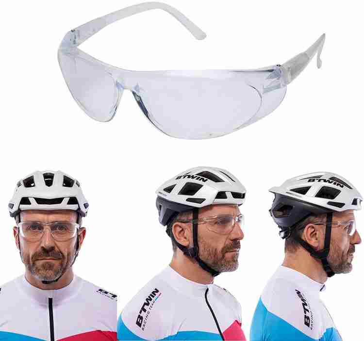 HBD SALES Eye Protection Safety White Glass Gogglas Anti duast Anti fog Riding Cycling Bike Driving Sunglasses Chemical Laboratory Eye Work Gogglas for Men Women Clear Polycarbonate Lens for Power Too...