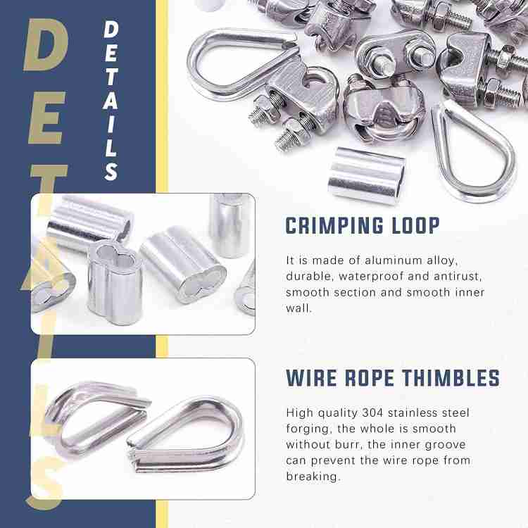 Aluminum cable clips on sale