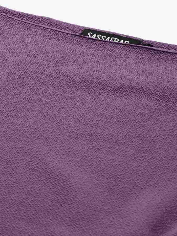 SASSAFRAS Women Sheath Purple Dress - Buy SASSAFRAS Women Sheath