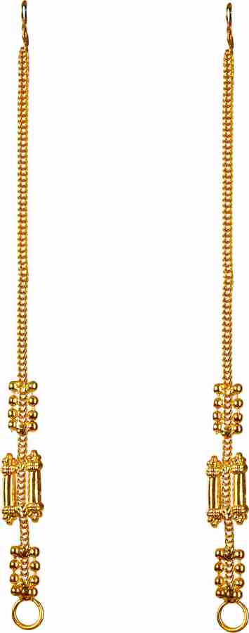 Flipkart Buy Manikya Gold Plated Jhumka With Ear Chain For Women And Girls Free Size JHUMKA 2 TANA Brass Earring Set Online at Best Prices in India