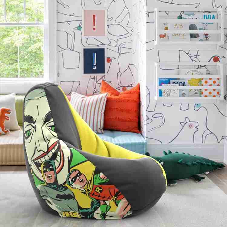 BATMAN XL Tear Drop Bean Bag Cover Without Beans Price in India Buy BATMAN XL Tear Drop Bean Bag Cover Without Beans online at Flipkart