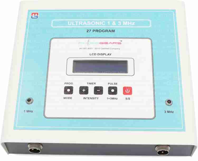 MEDGEARS Physiotherapy Equipment LCD Ultrasonic Unit Comuterised 1 Mhz &  3Mhz Ultrasound Machine Ultrasound Physiotherapy Machine