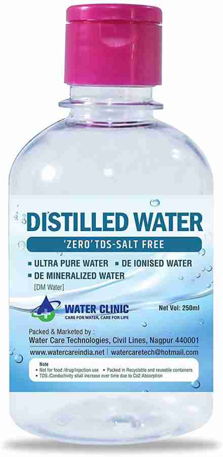 Water Care Ultra Pure Di-Ionised Distilled Water for  Battery/Inverter/Medical Equipment's/Chemicals and Cosmetic Formulations -  with Flip Cap/250ml Bottle Pack Of 2 Kitchen Cleaner Price in India - Buy  Water Care Ultra Pure