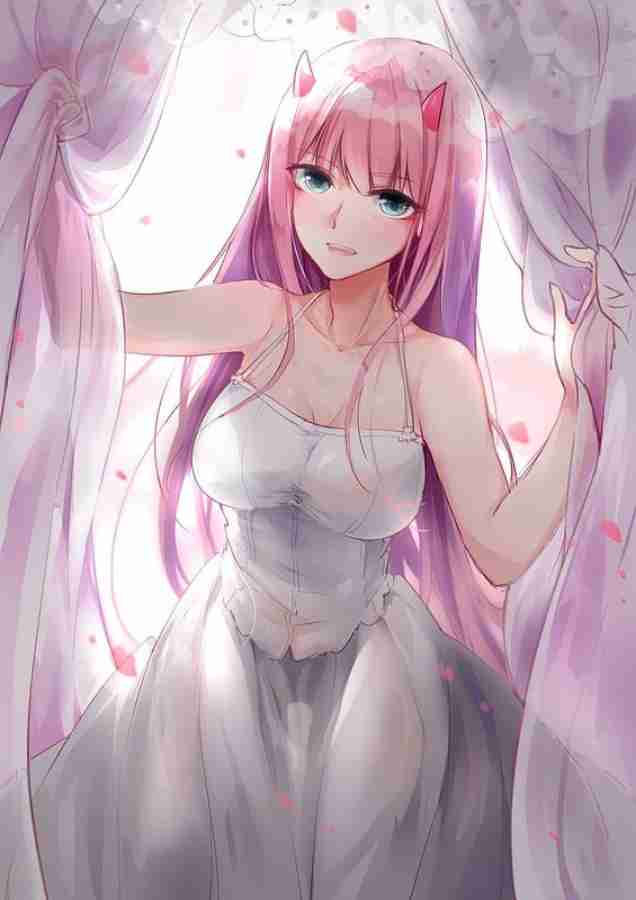 Xx Darling In The Franxx Wedding Dress Blush Green Eyes Hd