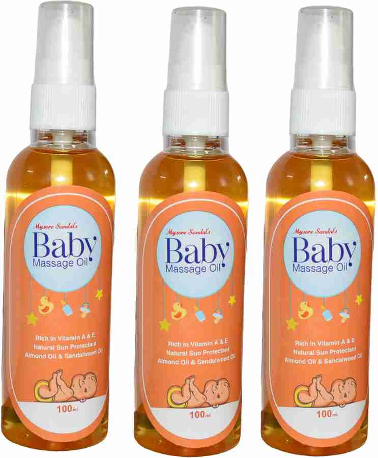 Mysore Sandal Baby Massage Oil 3 x 100 ml Bottles Price in