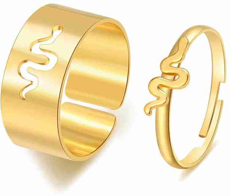 SUMANYA Snake couple rings for husband and wife lovers gold ring