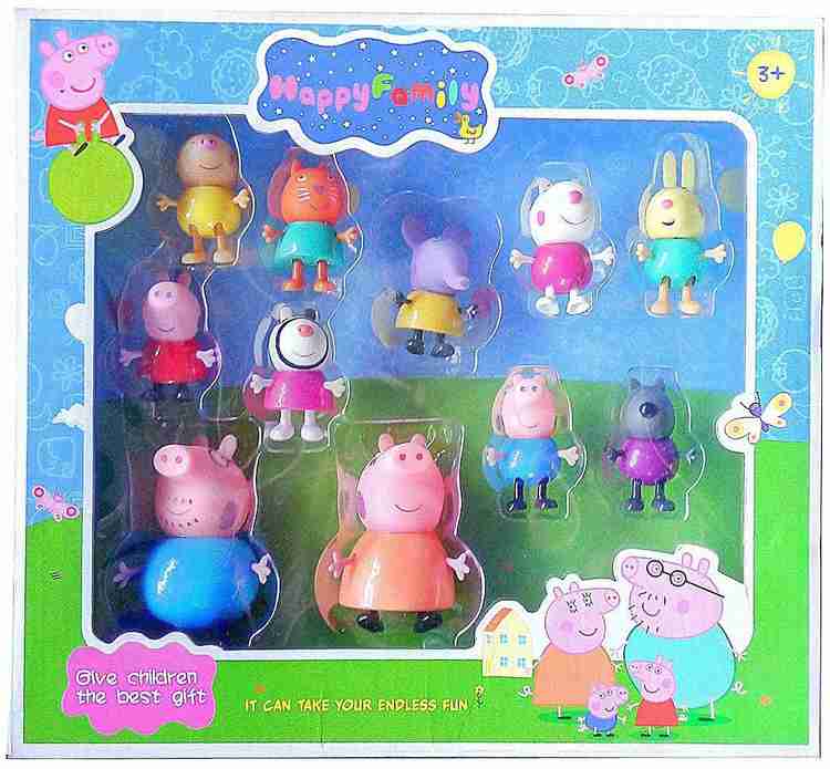 Wholesome Retails Peppa Pig Family Set of 11 Action Figure Toys