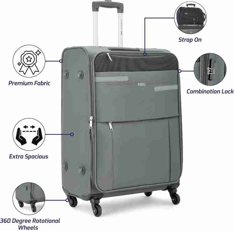 VIP OXFORD MAX 4W EXP STROLLY 69 AST SOFT GREY Expandable Check