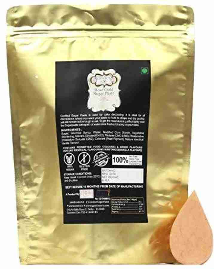 Confect Sugar Paste Fondant For Baking Cake Rose Gold Sugar Paste Price in India Buy Confect Sugar Paste Fondant For Baking Cake Rose Gold Sugar Paste online at Flipkart