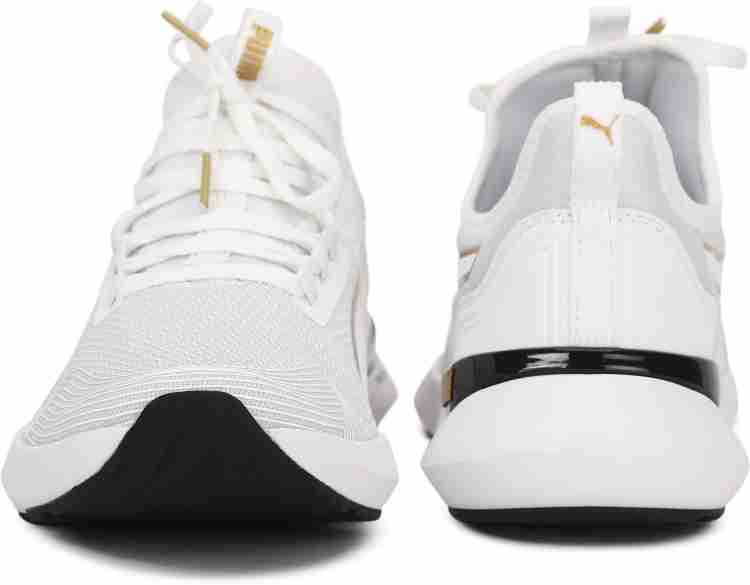 Puma fierce strap white store and gold