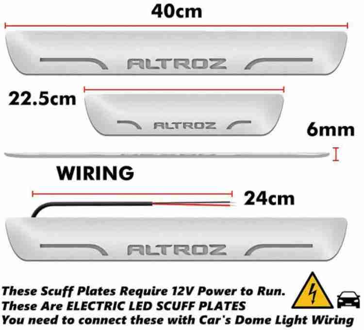 Scuff plate outlet for altroz