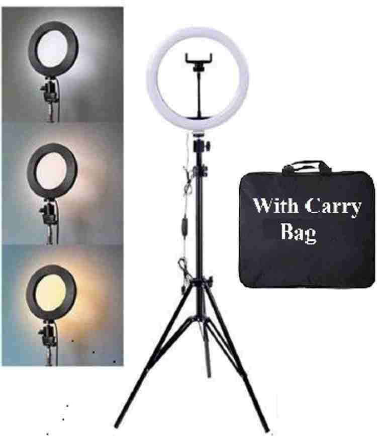 Highstairs 10 inch Big LED Selfie Ring Light with 7 Feet Extendable Tripod Stand with 3 light mode white warm yellow Ring Flash Highstairs Flipkart
