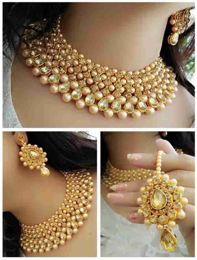 Trendy alloy hot sale necklace set