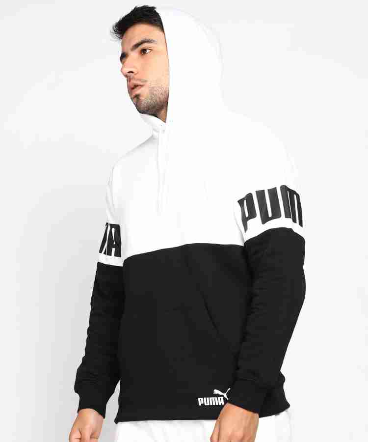 Black and shop white puma sweatshirt