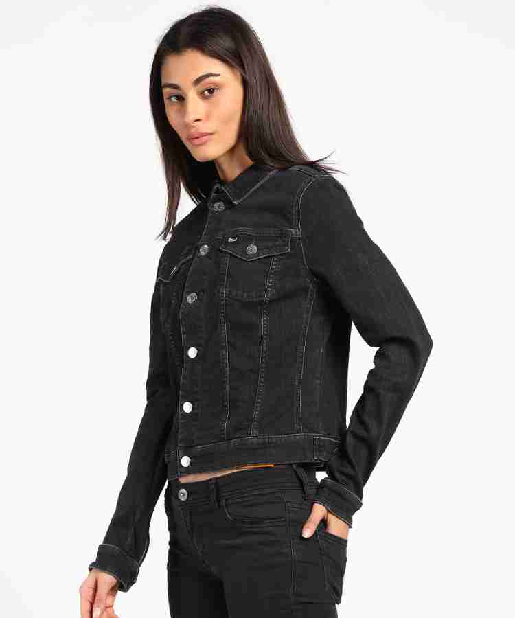 Black denim clearance jacket tommy hilfiger