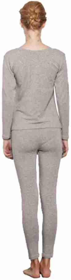 Buy TRENDYRABBIT Winter Wear Ladies/Women/Girl, Poly Cotton Thermal Set  (Round Neck Upper/Top + Lower/Trouser (S) 9 at