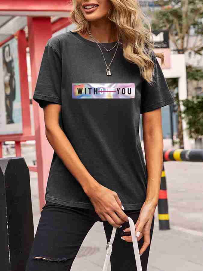 Urbanic Solid Women Round Neck Black T-Shirt - Buy Urbanic Solid Women  Round Neck Black T-Shirt Online at Best Prices in India