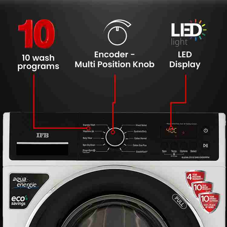 ifb washing machine 6.5 kg front load elena zx