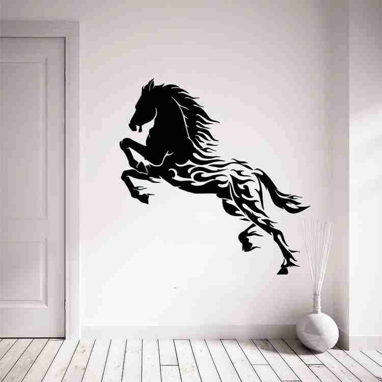 Decoration Designs 66 cm Running Black Horse Wall Sticker 66 cm x 60 cm Self Adhesive Sticker Price in India Buy Decoration Designs 66 cm Running Black Horse Wall Sticker 66