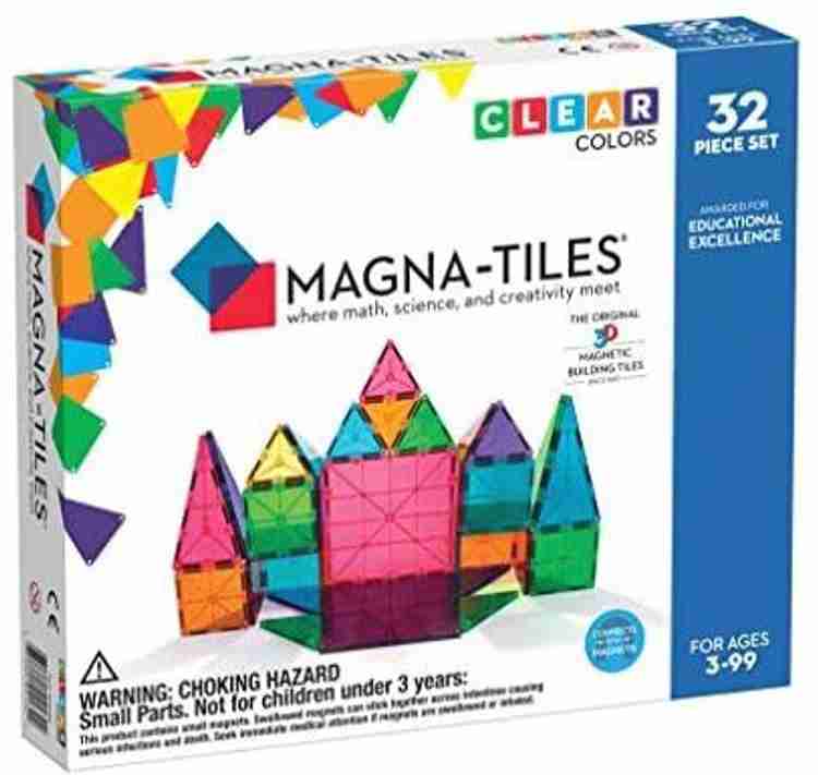Yunona Magna Tiles 32 Piece Clear Colors Set The Original Award