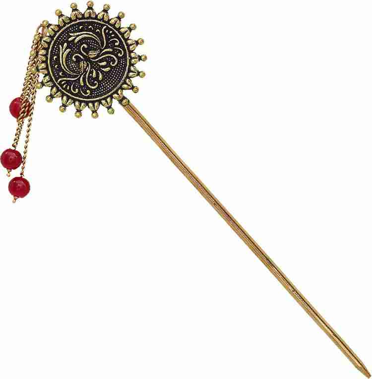 Vintage Jewelery Antique Vintage Hair Stick For Bun Gold Plated