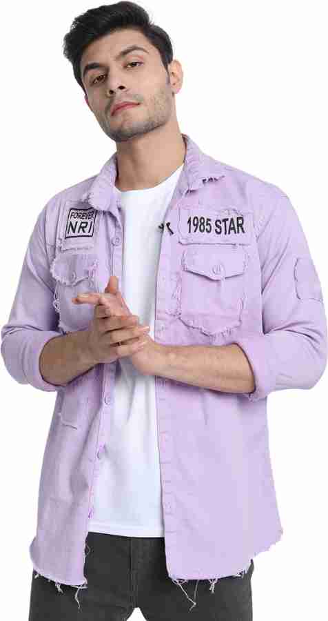 Pastel purple denim jacket hotsell