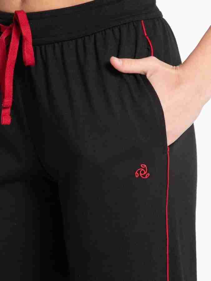 JOCKEY Solid Women Black Track Pants Buy Black Jester Red JOCKEY Solid Women Black Track Pants Online at Best Prices in India Flipkart