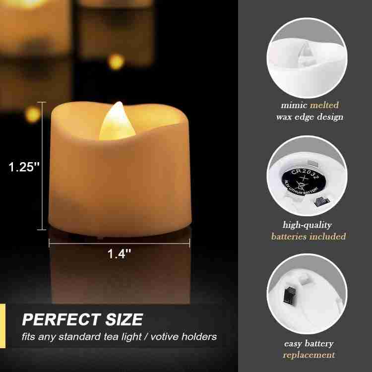 Set 4 tealight candele a Led (batterie incluse)