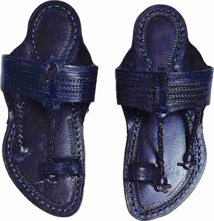 Blue store kolhapuri chappal