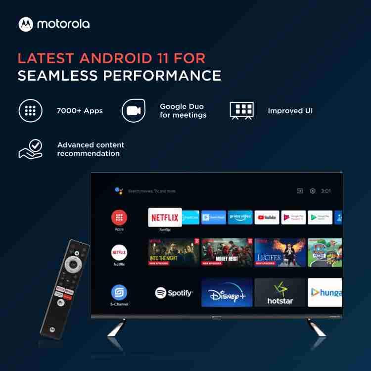 Televisor Smart UHD 4K Motorola 55 pulgadas Led MOT55U