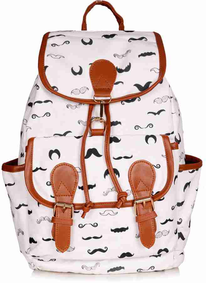 Printed canvas backpack clearance