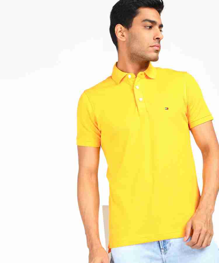 Mens yellow tommy hilfiger cheap t shirt