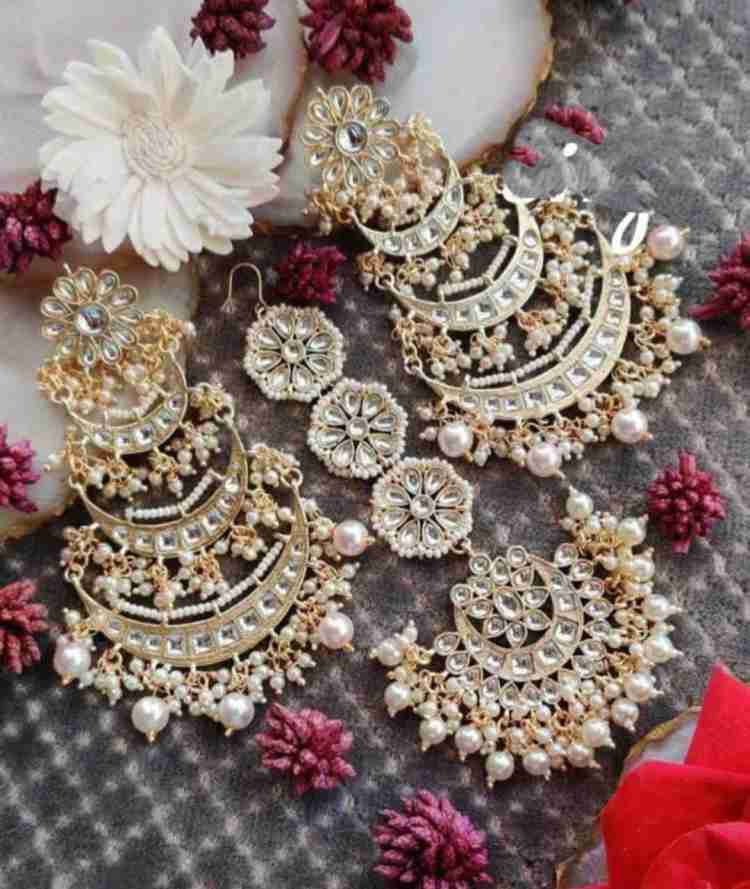 Earring maang on sale tikka design