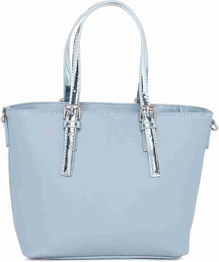 Pale blue tote bag best sale